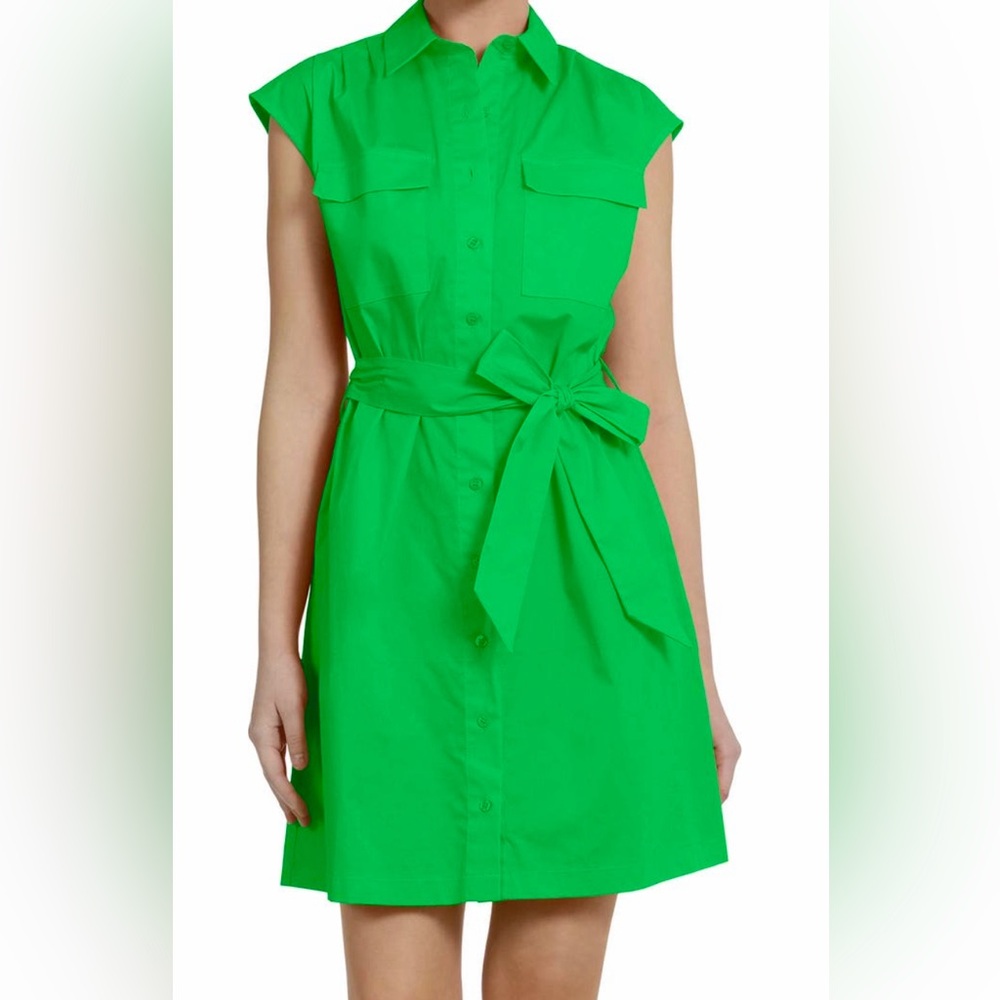 DONNA MORGAN FOR MAGGY, Green Size 12
Tie Waist Utility Shirtdress